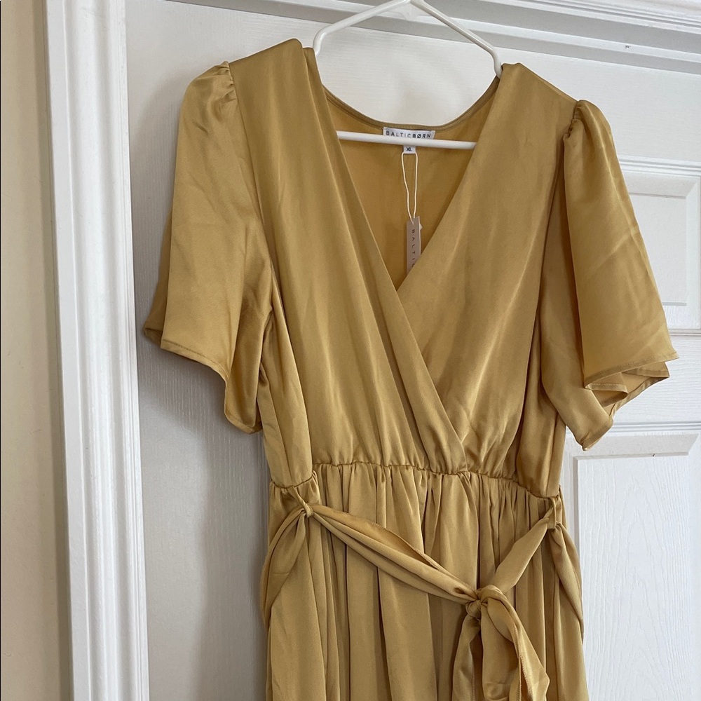 Baltic Born Gold Wrap Dress